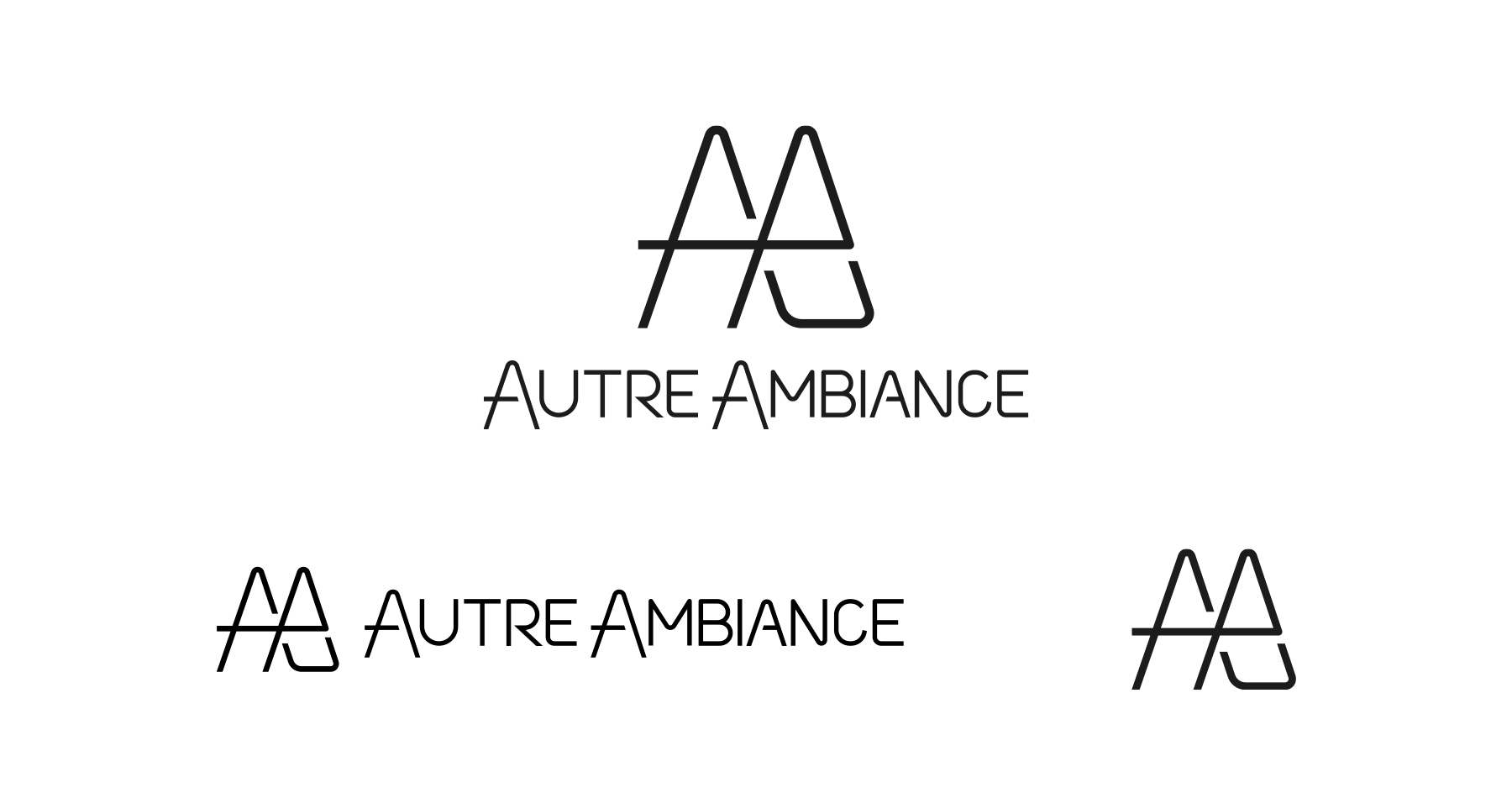Les 3 versions du logo Autre Ambiance
